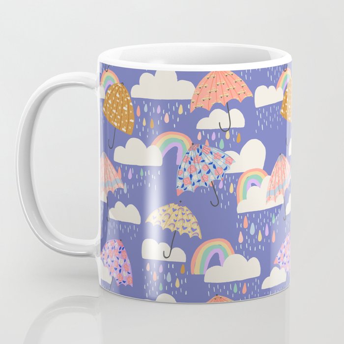 Spring Rain with Umbrellas Coffee Mug Gallery Image 3
