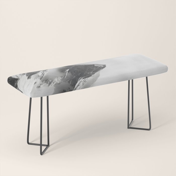 Alpine Silence - Minimalist Snowy Peak Wall Art Bench Gallery Image 1