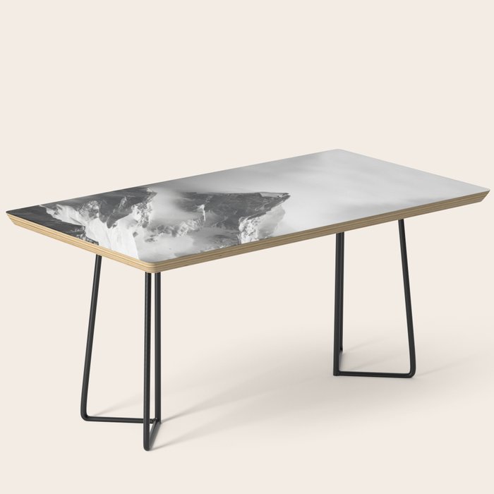 Alpine Silence - Minimalist Snowy Peak Wall Art Coffee Table Gallery Image 1