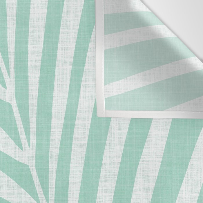 Minimalist Palm Leaf - Mint Green Wall Tapestry Gallery Image 3