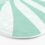 Minimalist Palm Leaf - Mint Green Bath Mat Gallery Image 3