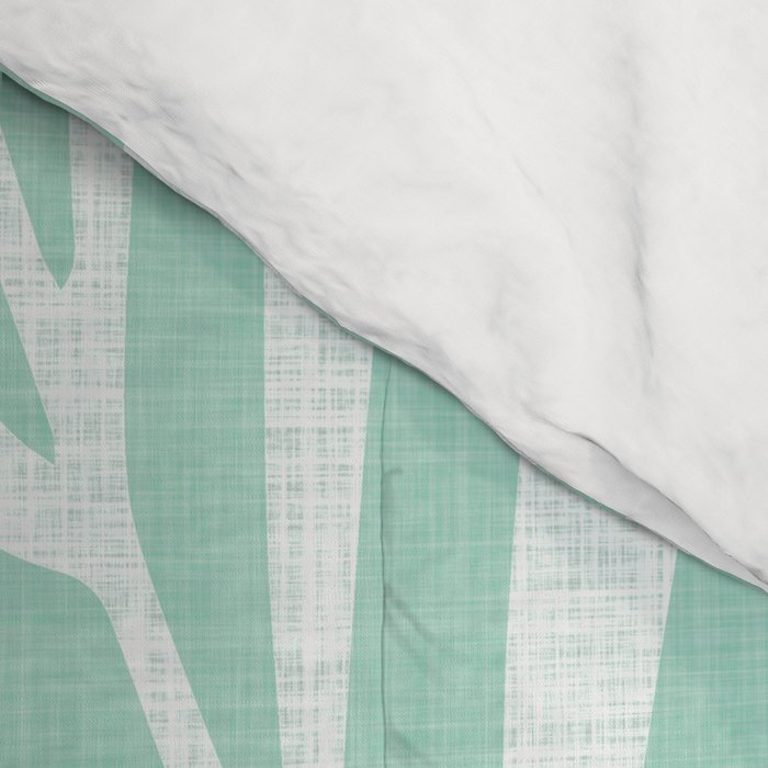 Minimalist Palm Leaf - Mint Green Comforter Gallery Image 4