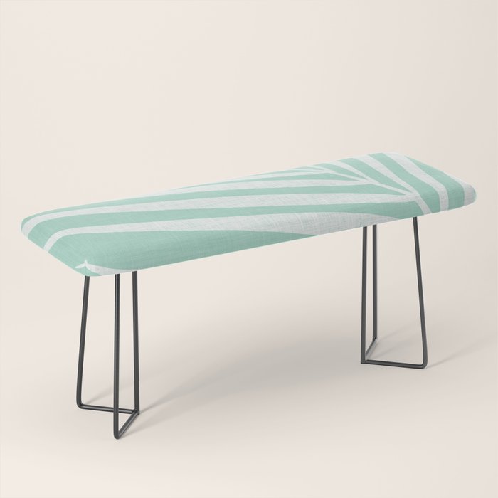 Minimalist Palm Leaf - Mint Green Bench Gallery Image 1