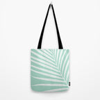 Minimalist Palm Leaf - Mint Green Tote Bag Gallery Image 2