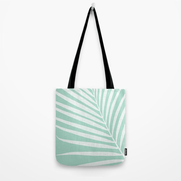 Minimalist Palm Leaf - Mint Green Tote Bag Gallery Image 2