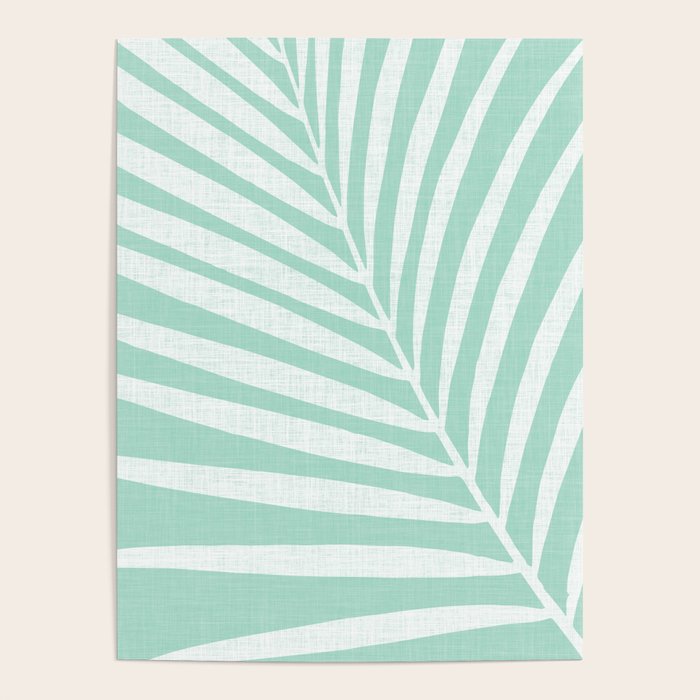 Minimalist Palm Leaf - Mint Green Poster Gallery Image 4