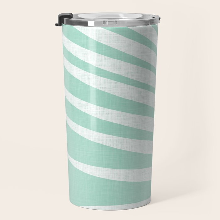 Minimalist Palm Leaf - Mint Green Travel Mug Gallery Image 3