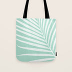 Minimalist Palm Leaf - Mint Green Tote Bag Gallery Image 1