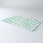 Minimalist Palm Leaf - Mint Green Rug Gallery Image 3