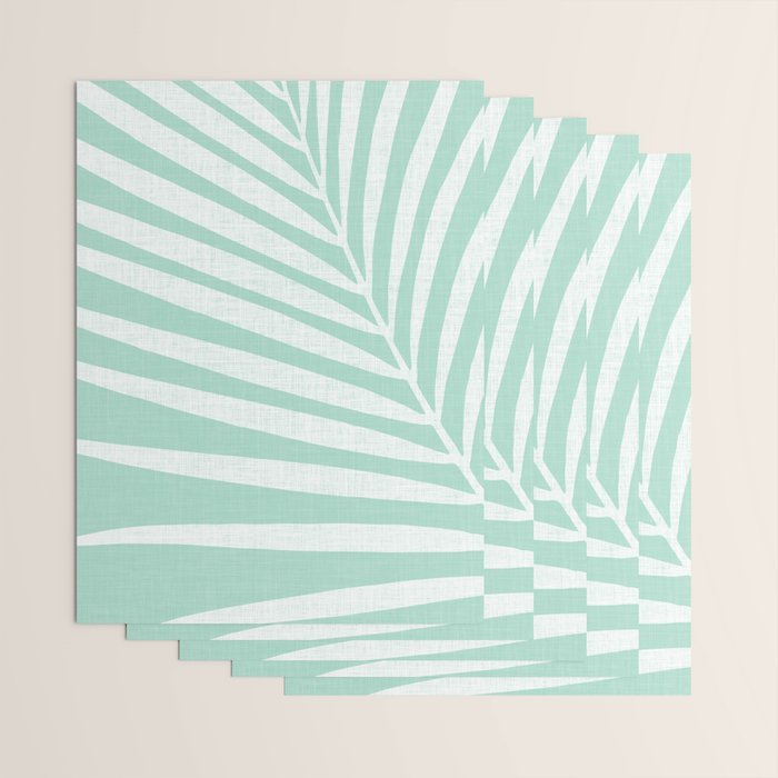 Minimalist Palm Leaf - Mint Green Wrapping Paper Gallery Image 3
