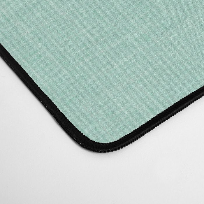 Minimalist Palm Leaf - Mint Green Desk Mat Gallery Image 4