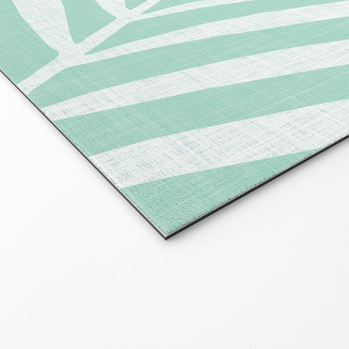 Minimalist Palm Leaf - Mint Green Welcome Mat Gallery Image 2