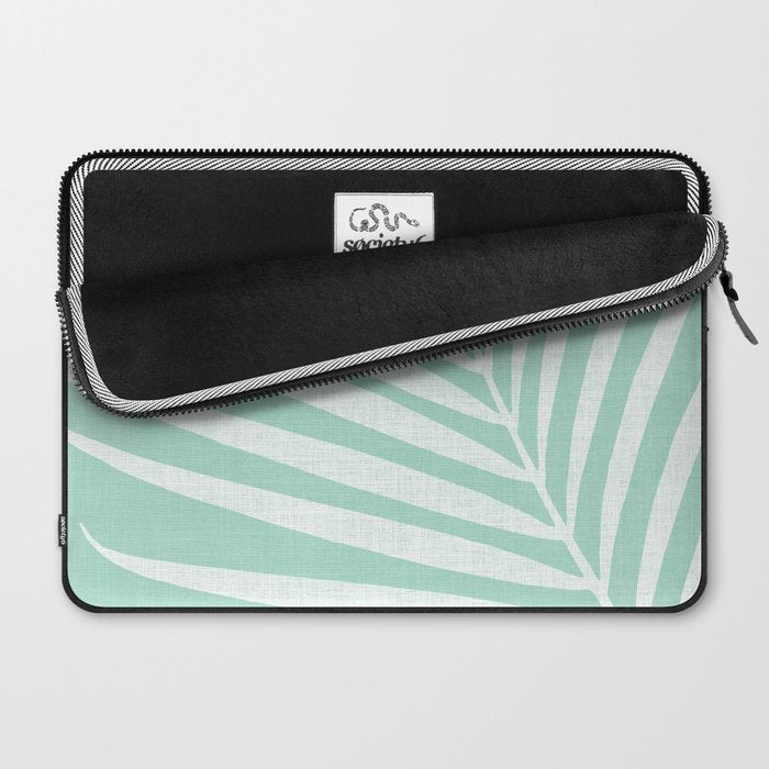 Minimalist Palm Leaf - Mint Green Laptop Sleeve Gallery Image 2
