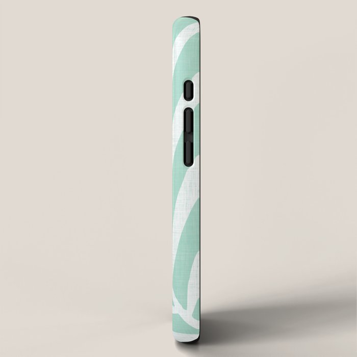 Minimalist Palm Leaf - Mint Green iPhone Case Gallery Image 2