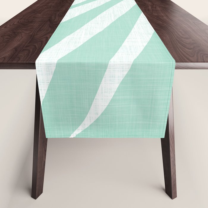 Minimalist Palm Leaf - Mint Green Table Runner Gallery Image 1