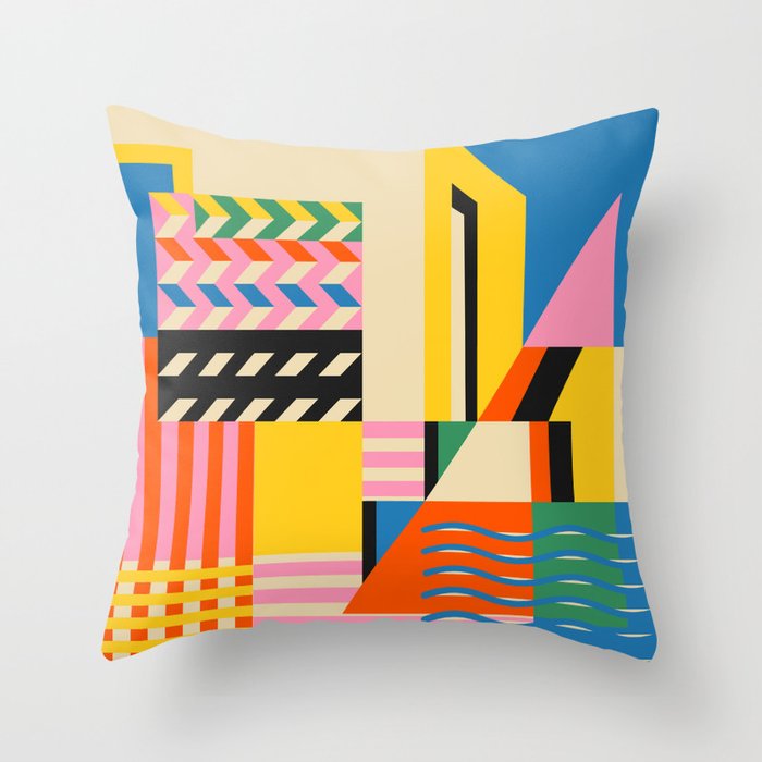 South France coast Landscape Throw Pillow Gallery Image 6