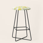 yellow buttercup flowers filed watercolor  Stool Gallery Image 1