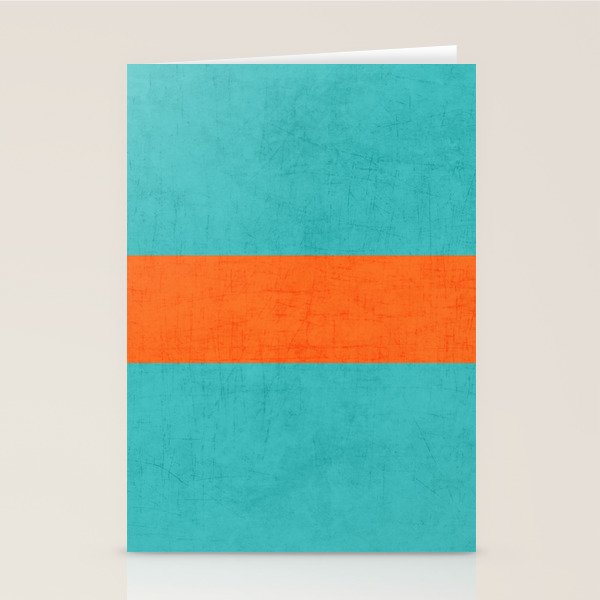 aqua and orange classic Stationery Card Gallery Image 2