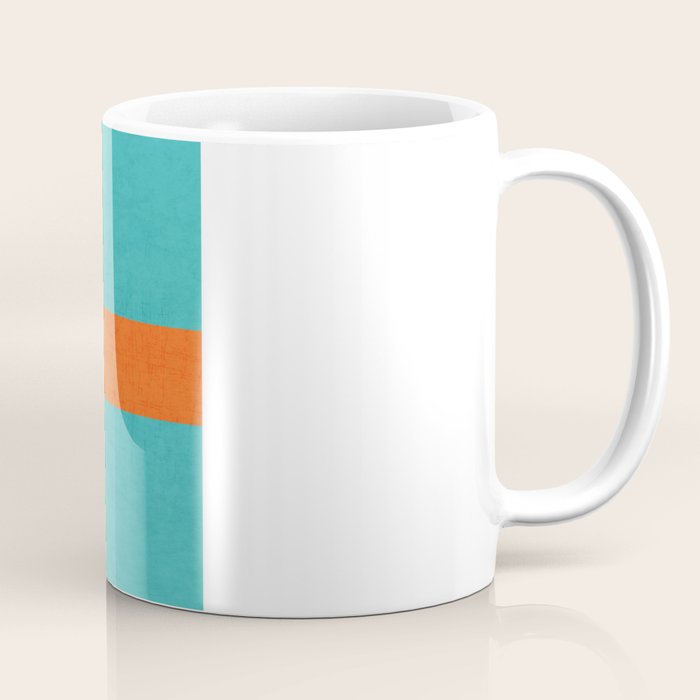 aqua and orange classic Coffee Mug Gallery Image 1