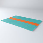 aqua and orange classic Rug Gallery Image 3