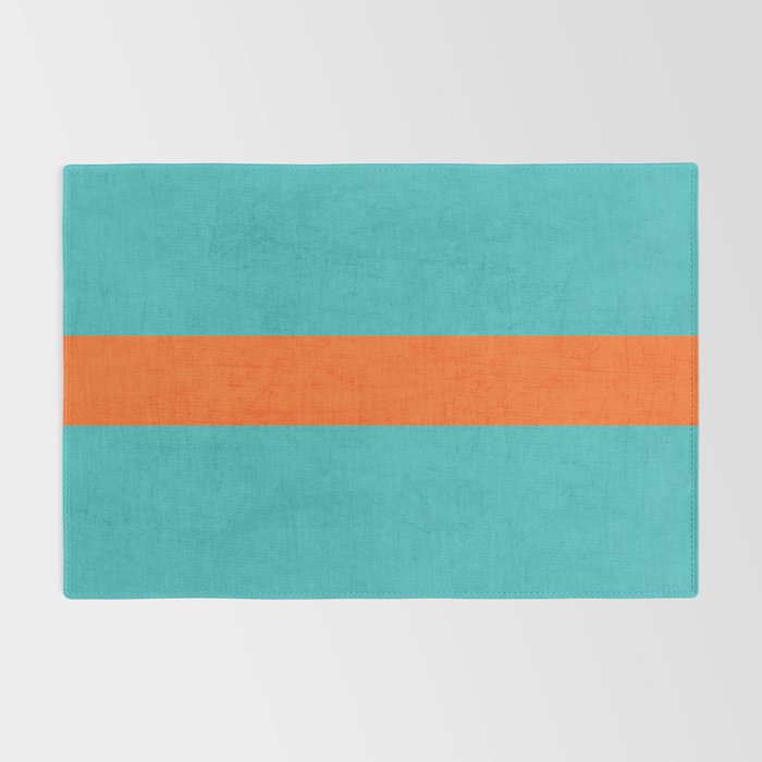 aqua and orange classic Rug Gallery Image 2
