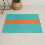 aqua and orange classic Rug Gallery Image 1