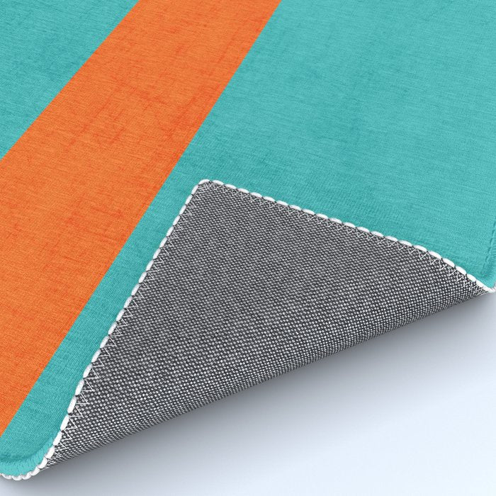 aqua and orange classic Rug Gallery Image 4