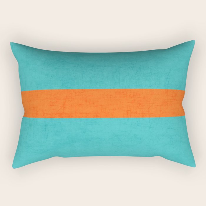 aqua and orange classic Rectangular Pillow Gallery Image 2