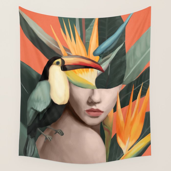 Tropical Reverie Wall Tapestry Gallery Image 1