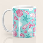 Seashell Pattern - Pink and mint Coffee Mug Gallery Image 3