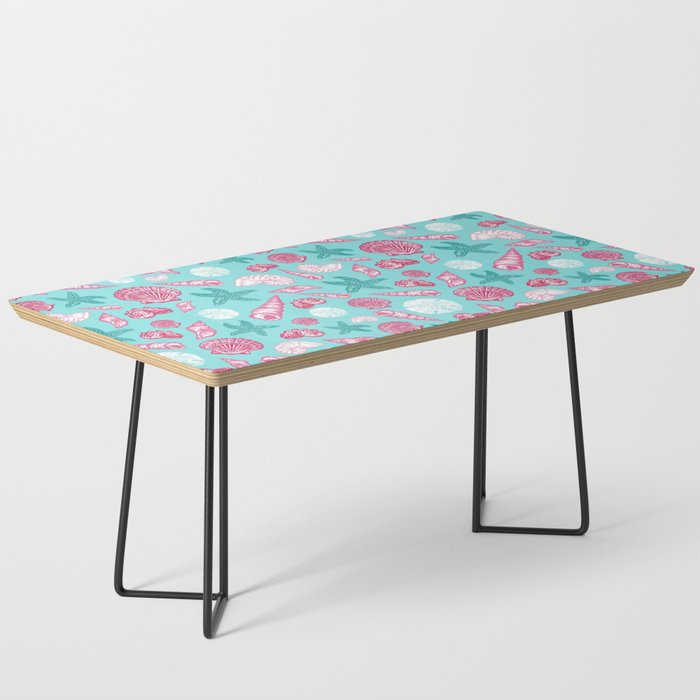 Seashell Pattern - Pink and mint Coffee Table Gallery Image 1