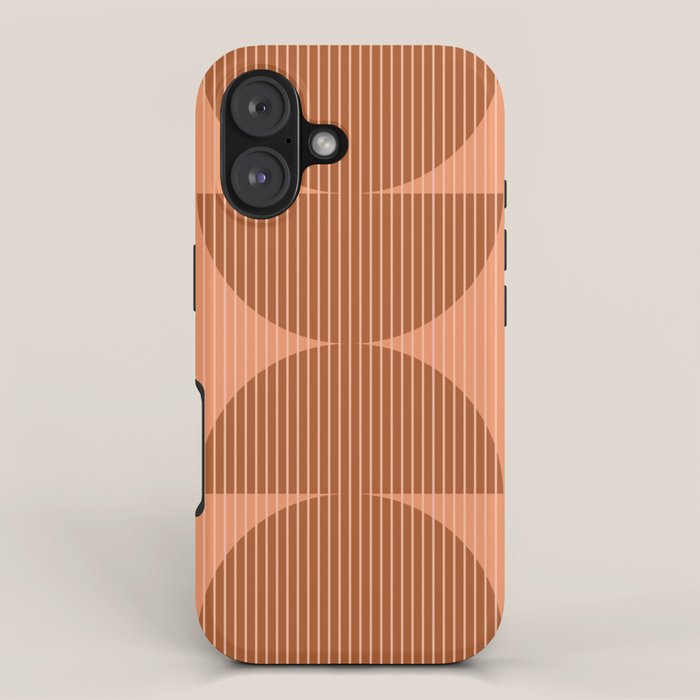 Abstraction Shapes 17 in Terracotta Shades (Moon Phase Abstract)  iPhone Case Gallery Image 1