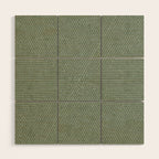 boho triangle stripes - sage Wood Wall Art Gallery Image 1