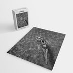 Vintage 1948 women swimming fashion photoshoot fun in the summertime black and white photographic art print Jigsaw Puzzle Gallery Image 2