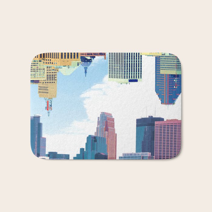 Twin Cities Minneapolis and Saint Paul Bath Mat Gallery Image 1