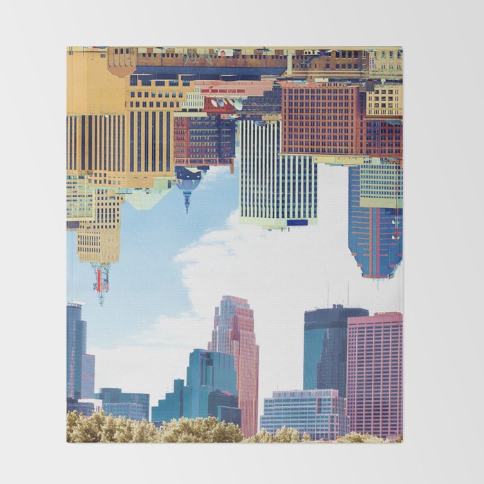 Twin Cities Minneapolis and Saint Paul Throw Blanket Gallery Image 2