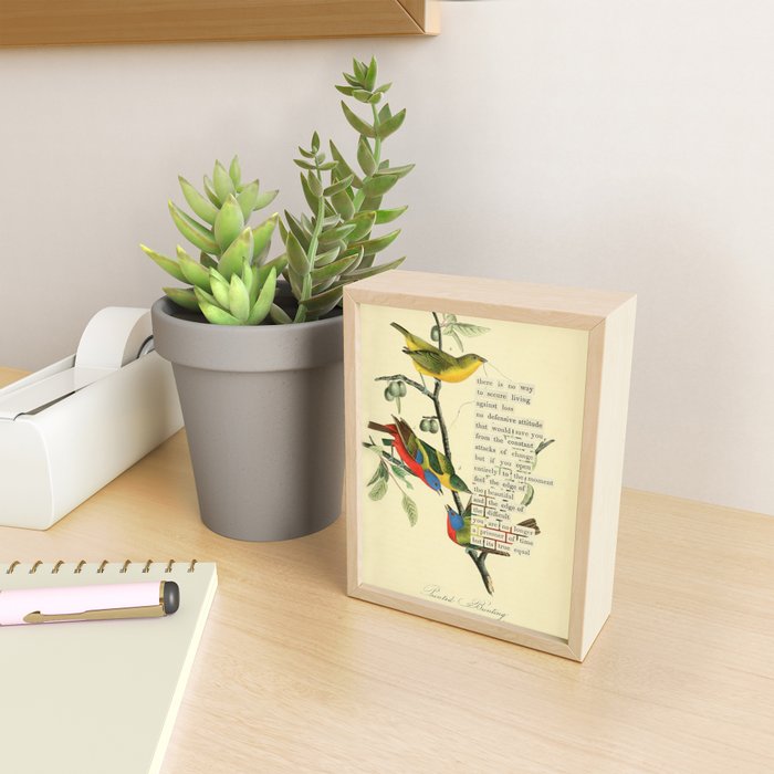 Painted Bunting from 'An Almanac of Birds - Divinations for Uncertain Days' (almanacofbirds.org) Mini Art Print Gallery Image 2
