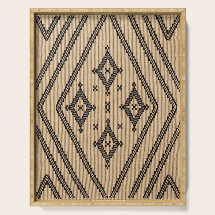 Traditional Bohemian African Moroccan Style  Serving Tray Gallery Image 1
