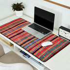 Qashqaâi Antique Fars Southwest Persian Striped Kilim Print Desk Mat Gallery Image 2