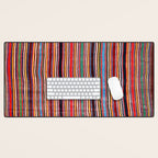 Qashqaâi Antique Fars Southwest Persian Striped Kilim Print Desk Mat Gallery Image 1