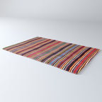 Qashqaâi Antique Fars Southwest Persian Striped Kilim Print Rug Gallery Image 3