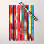 Qashqaâi Antique Fars Southwest Persian Striped Kilim Print Wrapping Paper Gallery Image 1