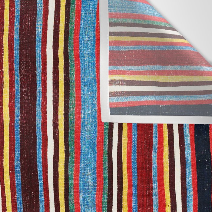 Qashqaâi Antique Fars Southwest Persian Striped Kilim Print Wall Tapestry Gallery Image 3