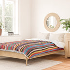 Qashqaâi Antique Fars Southwest Persian Striped Kilim Print Duvet Cover Gallery Image 2