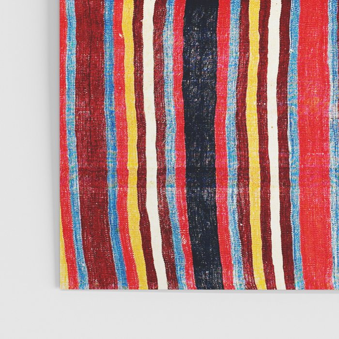 Qashqaâi Antique Fars Southwest Persian Striped Kilim Print Poster Gallery Image 3