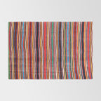 Qashqaâi Antique Fars Southwest Persian Striped Kilim Print Rug Gallery Image 2