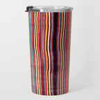 Qashqaâi Antique Fars Southwest Persian Striped Kilim Print Travel Mug Gallery Image 3