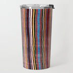 Qashqaâi Antique Fars Southwest Persian Striped Kilim Print Travel Mug Gallery Image 2