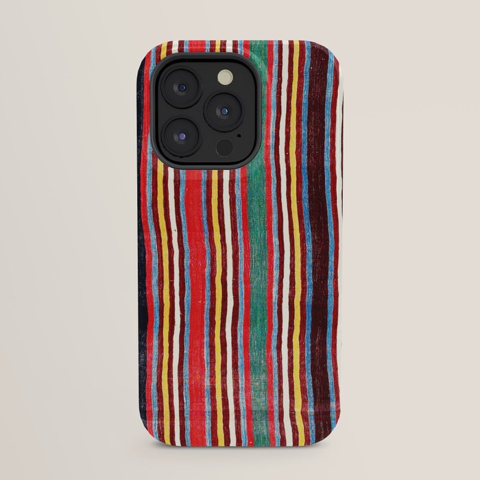 Qashqaâi Antique Fars Southwest Persian Striped Kilim Print iPhone Case Gallery Image 23