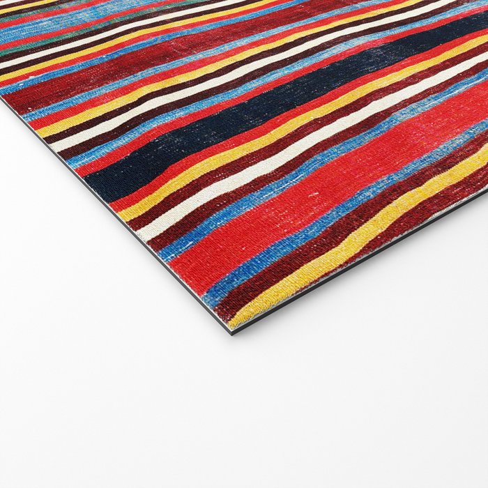 Qashqaâi Antique Fars Southwest Persian Striped Kilim Print Welcome Mat Gallery Image 2